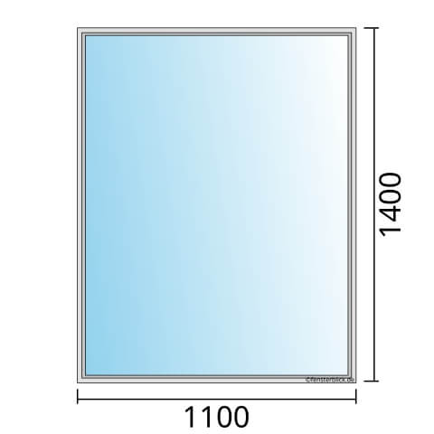 Fenster 110x140 cm Festverglasung