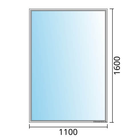 Fenster 110x160 cm Festverglasung