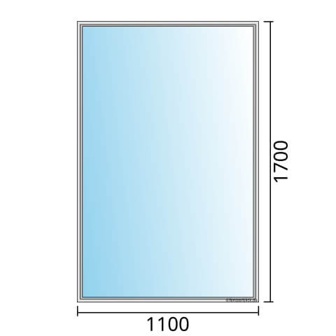 Fenster 110x170 cm Festverglasung