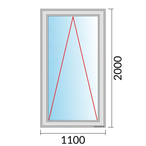 Fenster 1100x2000mm mit Kippfunktion technische Details