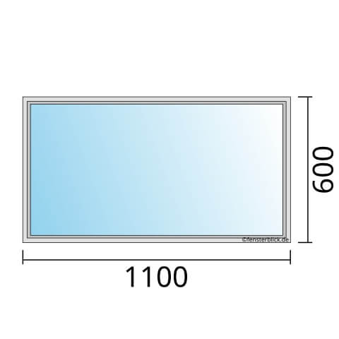 Fenster 110x60 cm Festverglasung