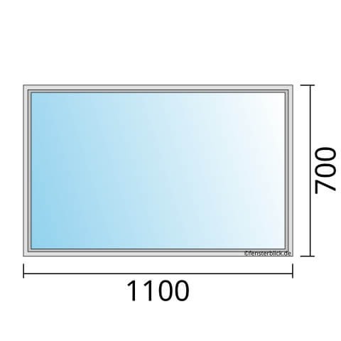 Fenster 110x70 cm Festverglasung