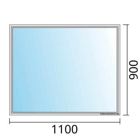 Fenster 110x90 cm Festverglasung