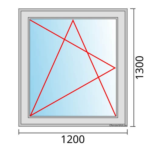 Fenster 1200x1300mm Fenster DKL technische Details