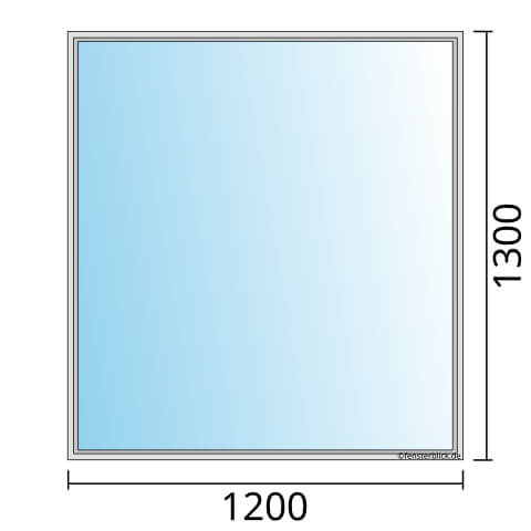 Fenster 1200x1300mm Festverglasung technische Details