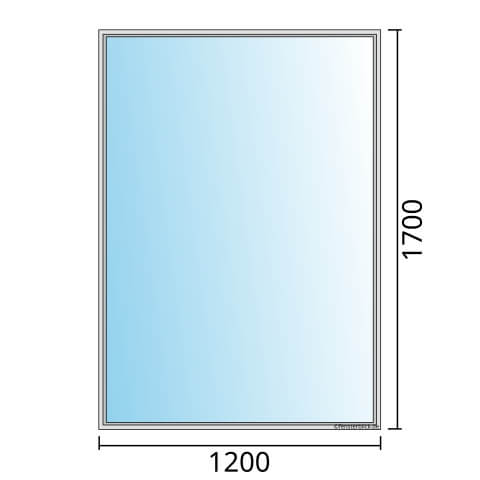 Fenster 1200x1700mm Festverglasung technische Details