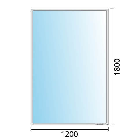 Fenster 1200x1800mm Festverglasung technische Details