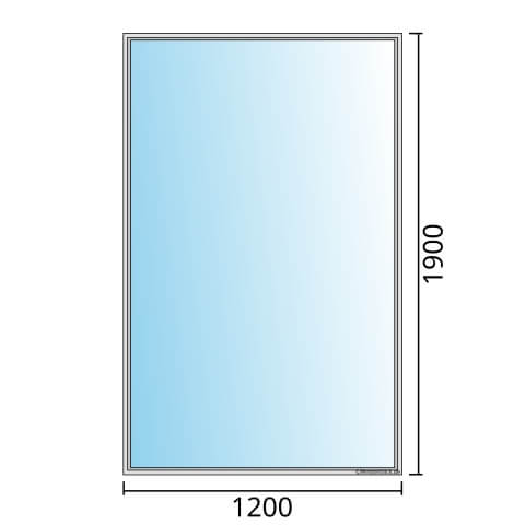 Fenster 1200x1900mm Festverglasung technische Details