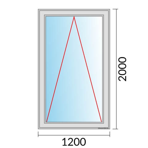 Fenster 1200x2000mm mit Kippfunktion technische Details