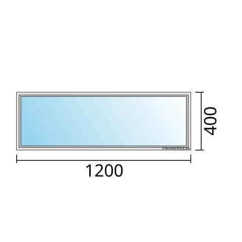 Fenster 1200x400mm Festverglasung technische Details