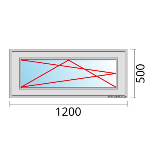 Fenster 1200x500mm Fenster DKL technische Details