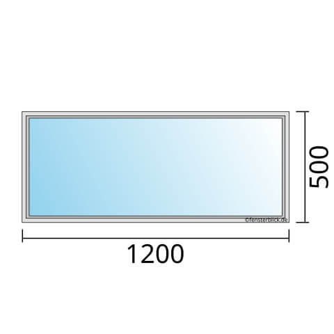 Fenster 1200x500mm Festverglasung technische Details