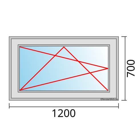 Fenster 1200x700mm Fenster DKL technische Details