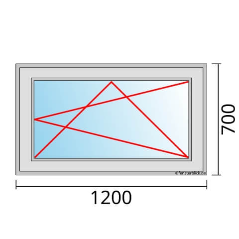 Fenster 1200x700mm Fenster DKR technische Details