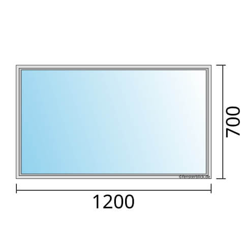 Fenster 1200x700mm Festverglasung technische Details