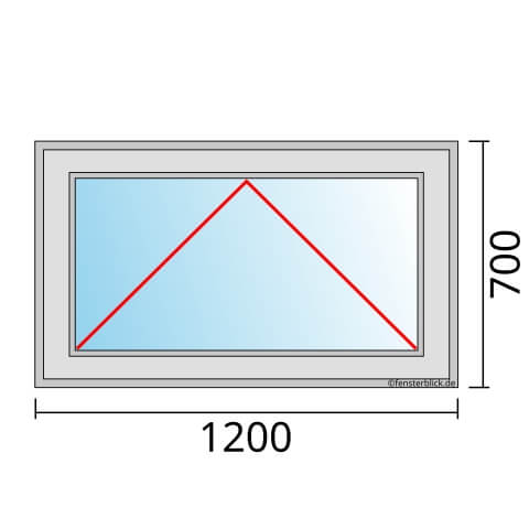 Fenster 1200x700mm mit Kippfunktion technische Details