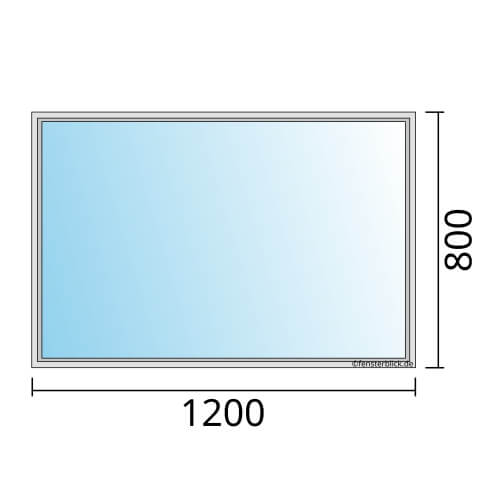 Fenster 1200x800mm Festverglasung technische Details