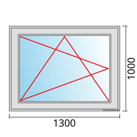 Fenster 1300x1000mm Fenster DKL technische Details