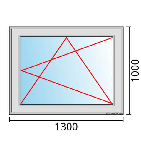 Fenster 1300x1000mm Fenster DKR technische Detail