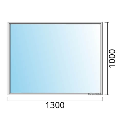 Fenster 1300x1000mm Festverglasung technische Details