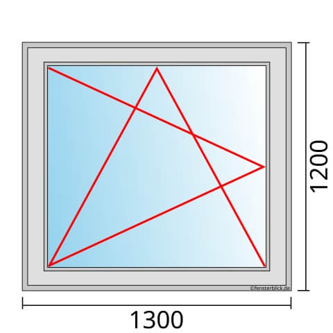 Fenster 1300x1200mm Fenster DKL technische Details