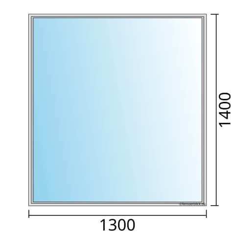 Fenster 1300x1400mm Festverglasung technische Details