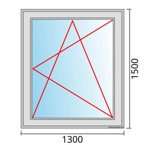 Fenster 1300x1500mm Fenster DKR technische Detail