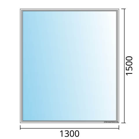 Fenster 1300x1500mm Festverglasung technische Details