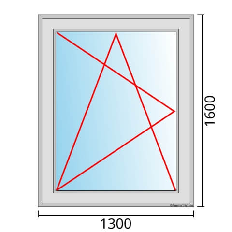 Fenster 1300x1600mm Fenster DKL technische Details