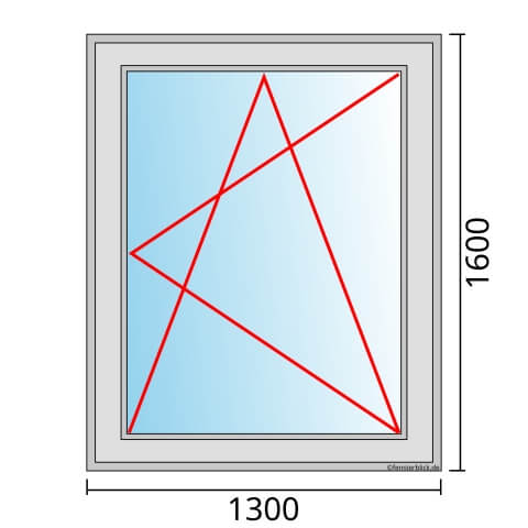 Fenster 1300x1600mm Fenster DKR technische Detail