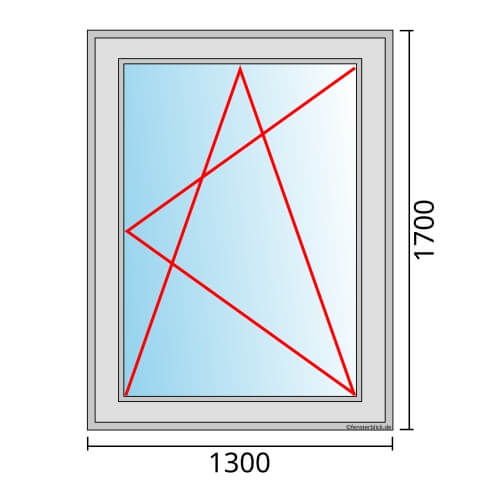 Fenster 1300x1700mm Fenster DKR technische Detail