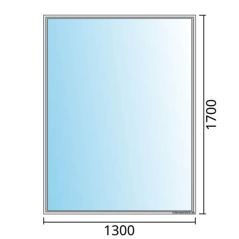 Fenster 1300x1700mm Festverglasung technische Details