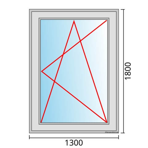 Fenster 1300x1800mm Fenster DKR technische Detail