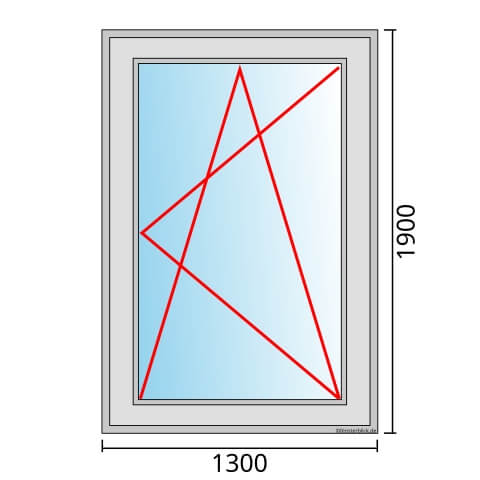 Fenster 1300x1900mm Fenster DKR technische Detail