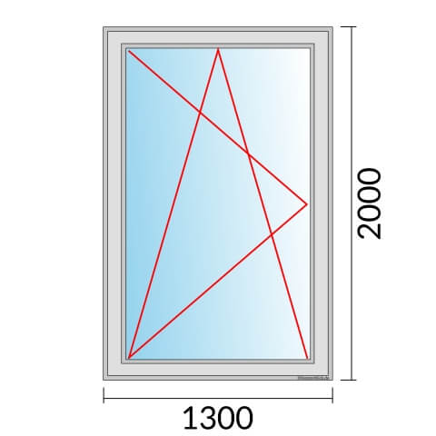 Fenster 1300x2000mm Fenster DKL technische Details