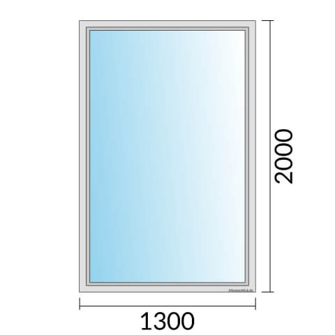 Fenster 1300x2000mm Festverglasung technische Details