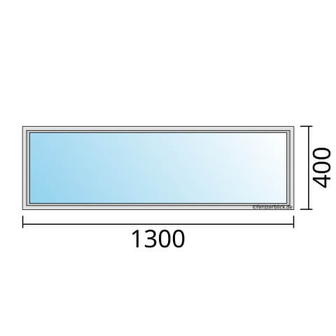 Fenster 1300x400mm Festverglasung technische Details