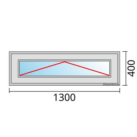 Fenster 1300x400mm mit Kippfunktion technische Details