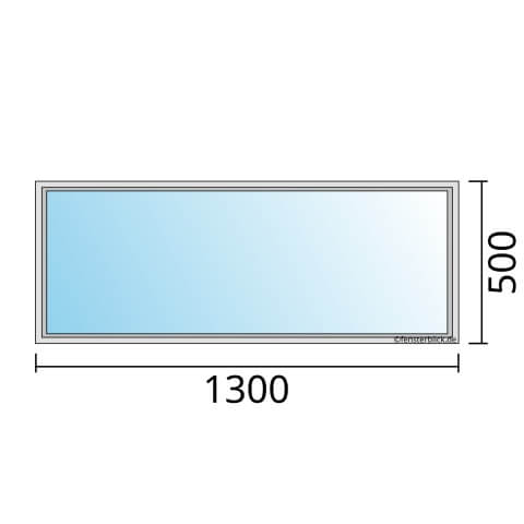 Fenster 1300x500mm Festverglasung technische Details