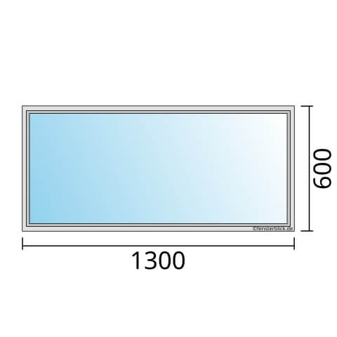 Fenster 130x60 cm Festverglasung