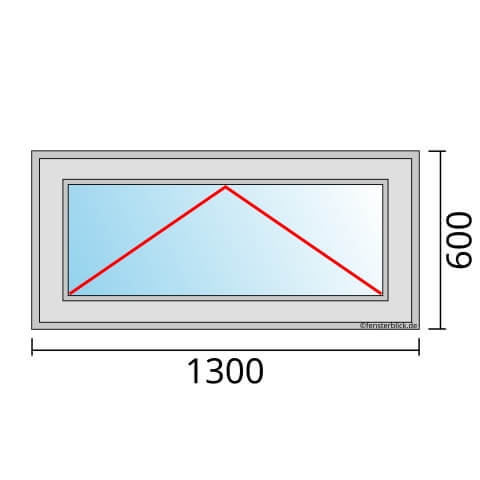 Fenster 130x60 cm mit Kipp Öffnung