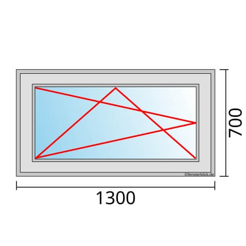 Fenster 1300x700mm Fenster DKL technische Details