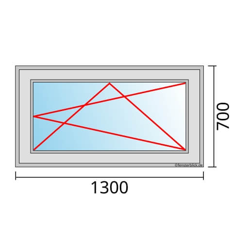 Fenster 1300x700mm Fenster DKR technische Details