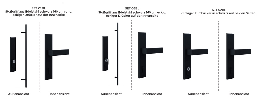 Haustür mit thermischer Trennung - Beschlag-Sets