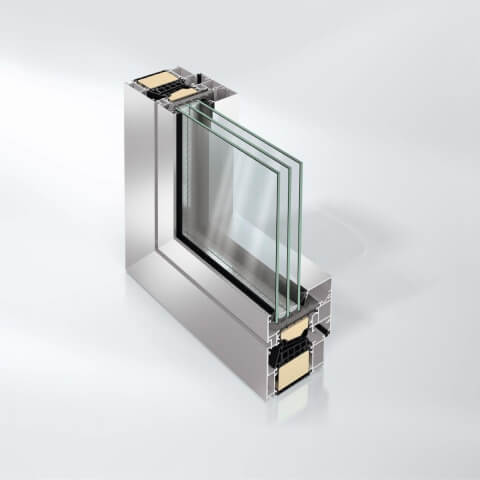 Aluminium Fenster Schüco AWS 90.SI+ - Profil Ecke
