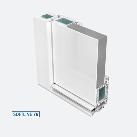 Kunststofftür Veka Softline 76 Aufsatzfüllung außen