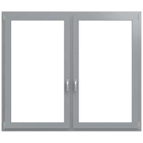 Alufenster Rahmen 2-fluegelig Fenstergrau RAL 7040