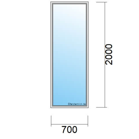 Einflügelige Balkontür 70cm breit technische Details