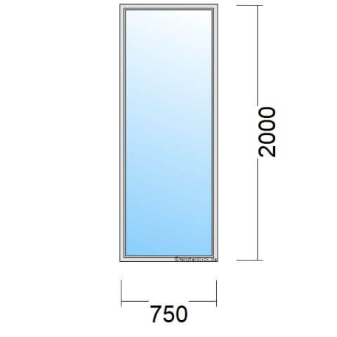 Einflügelige Balkontür 75 cm breit technische Details