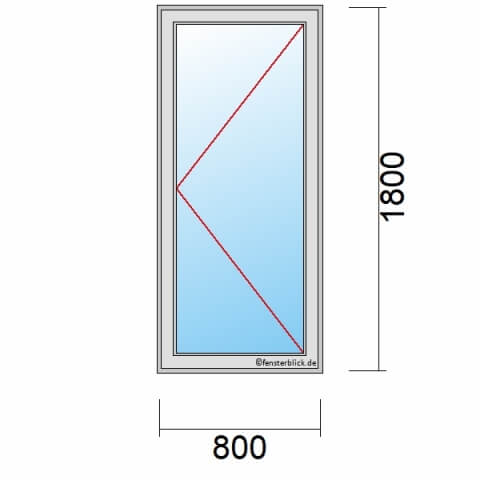 Balkontür 80x180 cm 1-flüglig Dreh-Rechts technische Details